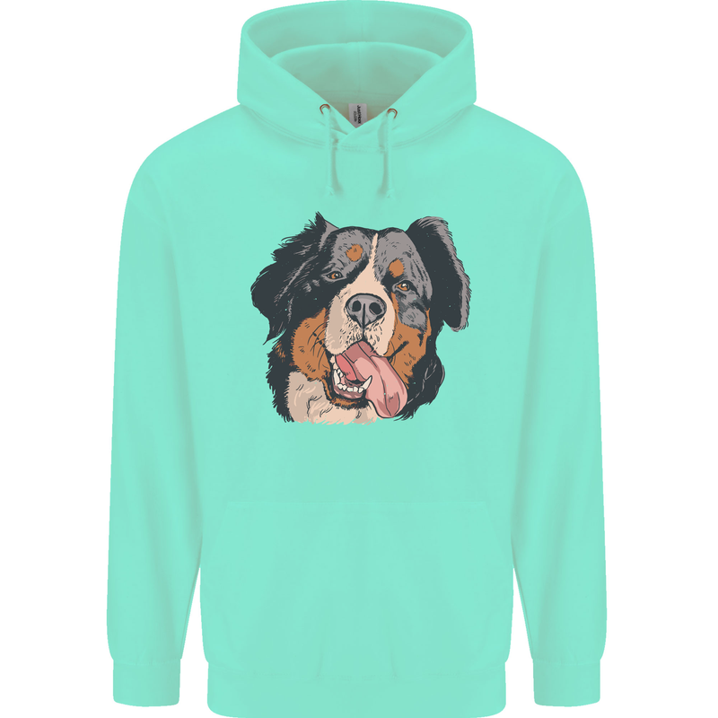 Bernese Mountain Dog Mens 80% Cotton Hoodie Peppermint