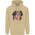 Bernese Mountain Dog Mens 80% Cotton Hoodie Sand