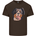 Bernese Mountain Dog Mens Cotton T-Shirt Tee Top Dark Chocolate