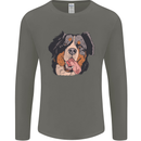 Bernese Mountain Dog Mens Long Sleeve T-Shirt Charcoal