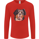 Bernese Mountain Dog Mens Long Sleeve T-Shirt Red