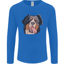 Bernese Mountain Dog Mens Long Sleeve T-Shirt Royal Blue