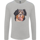 Bernese Mountain Dog Mens Long Sleeve T-Shirt Sports Grey