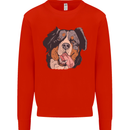 Bernese Mountain Dog Mens Sweatshirt Jumper Bright Red