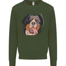 Bernese Mountain Dog Mens Sweatshirt Jumper Forest Green