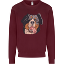 Bernese Mountain Dog Mens Sweatshirt Jumper Maroon