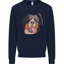 Bernese Mountain Dog Mens Sweatshirt Jumper Navy Blue