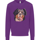Bernese Mountain Dog Mens Sweatshirt Jumper Purple