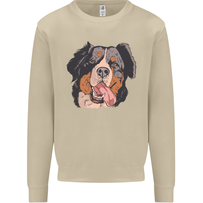 Bernese Mountain Dog Mens Sweatshirt Jumper Sand