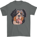 Bernese Mountain Dog Mens T-Shirt Cotton Gildan Charcoal