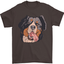 Bernese Mountain Dog Mens T-Shirt Cotton Gildan Dark Chocolate
