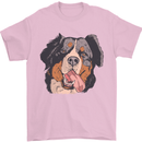 Bernese Mountain Dog Mens T-Shirt Cotton Gildan Light Pink