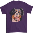 Bernese Mountain Dog Mens T-Shirt Cotton Gildan Purple