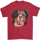 Bernese Mountain Dog Mens T-Shirt Cotton Gildan Red