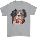 Bernese Mountain Dog Mens T-Shirt Cotton Gildan Sports Grey