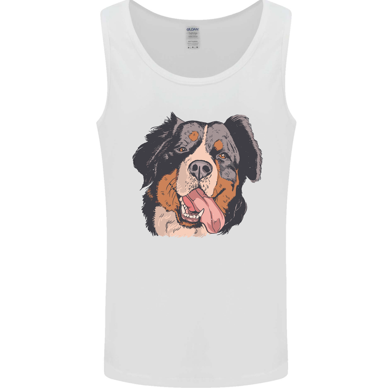 Bernese Mountain Dog Mens Vest Tank Top White