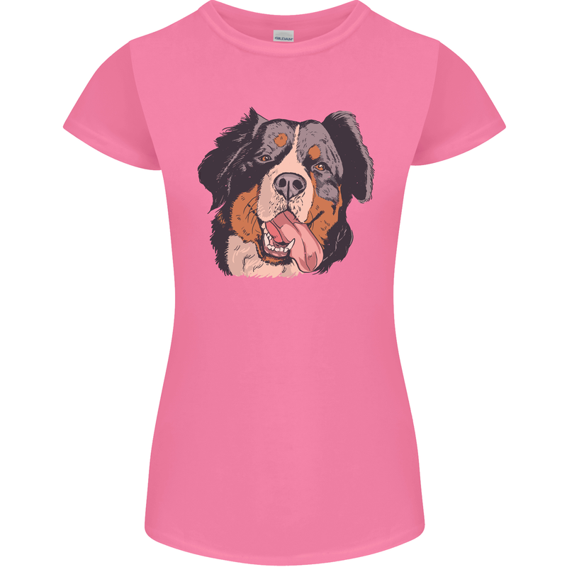 Bernese Mountain Dog Womens Petite Cut T-Shirt Azalea