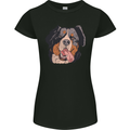 Bernese Mountain Dog Womens Petite Cut T-Shirt Black