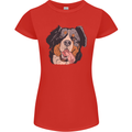 Bernese Mountain Dog Womens Petite Cut T-Shirt Red