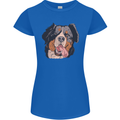 Bernese Mountain Dog Womens Petite Cut T-Shirt Royal Blue