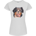 Bernese Mountain Dog Womens Petite Cut T-Shirt White