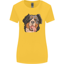 Bernese Mountain Dog Womens Wider Cut T-Shirt Yellow