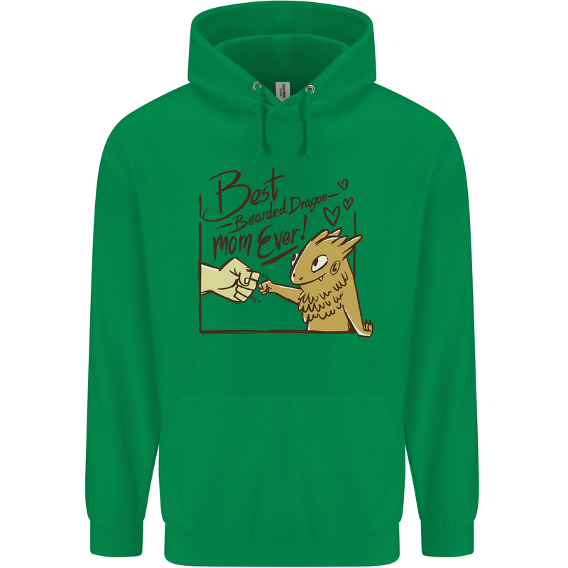Best Bearded Dragon Mom Ever Mens 80% Cotton Hoodie Irish Green