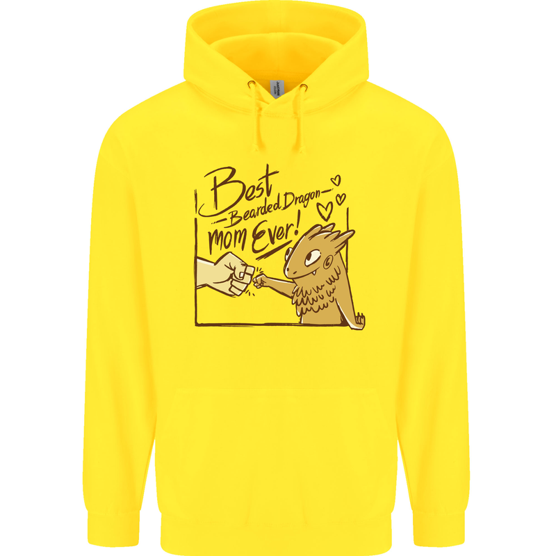 Best Bearded Dragon Mom Ever Mens 80% Cotton Hoodie Yellow