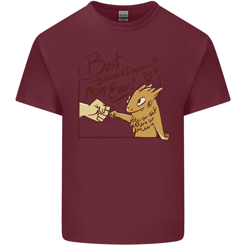 Best Bearded Dragon Mom Ever Mens Cotton T-Shirt Tee Top Maroon