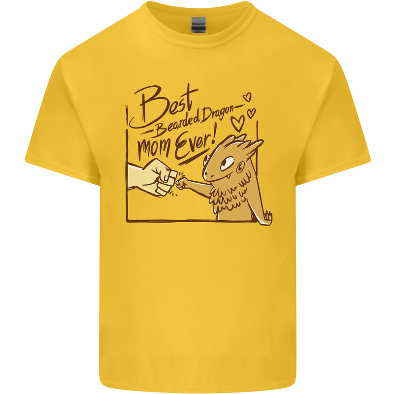 Best Bearded Dragon Mom Ever Mens Cotton T-Shirt Tee Top Yellow