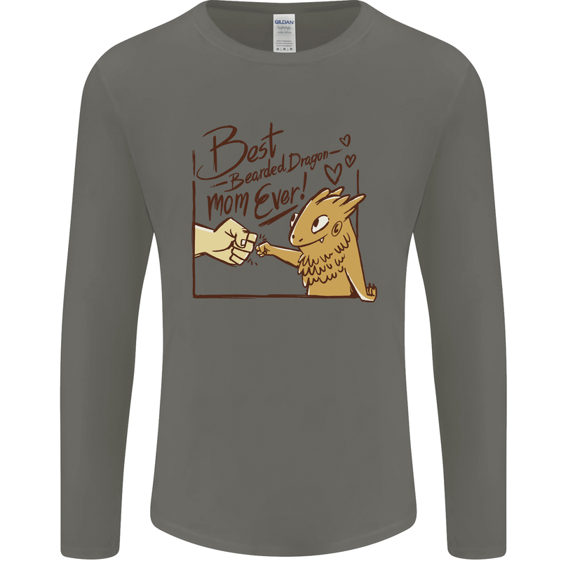 Best Bearded Dragon Mom Ever Mens Long Sleeve T-Shirt Charcoal