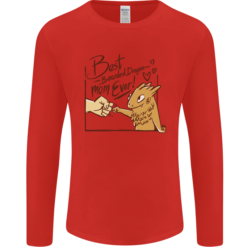 Best Bearded Dragon Mom Ever Mens Long Sleeve T-Shirt Red