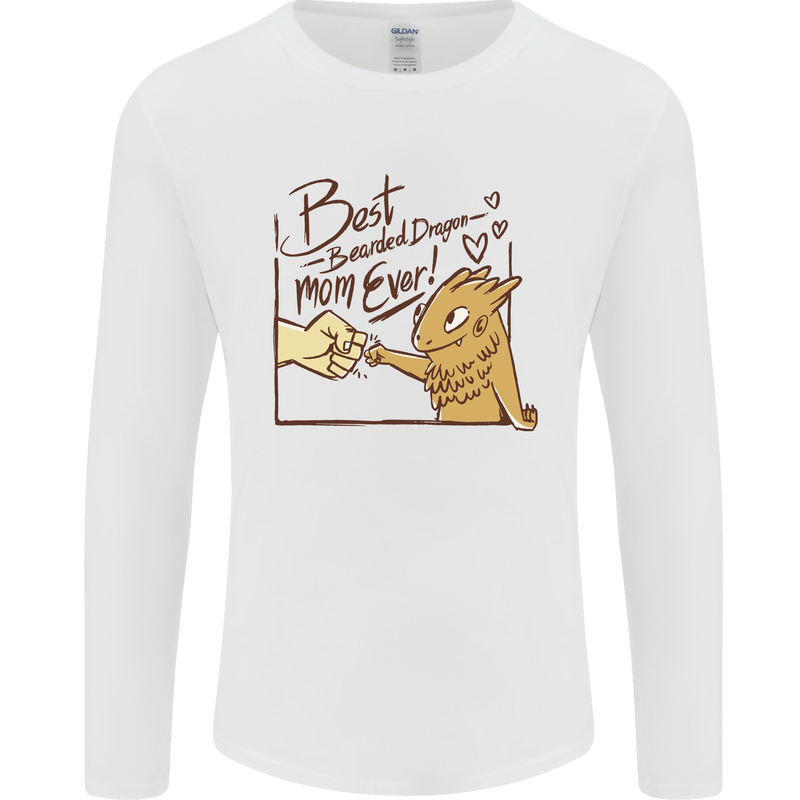 Best Bearded Dragon Mom Ever Mens Long Sleeve T-Shirt White