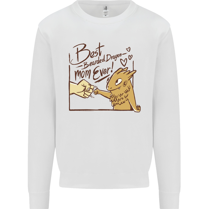 Best Bearded Dragon Mom Ever Mens Sweatshirt Jumper White