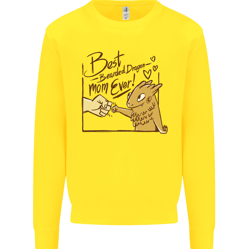 Best Bearded Dragon Mom Ever Mens Sweatshirt Jumper Yellow