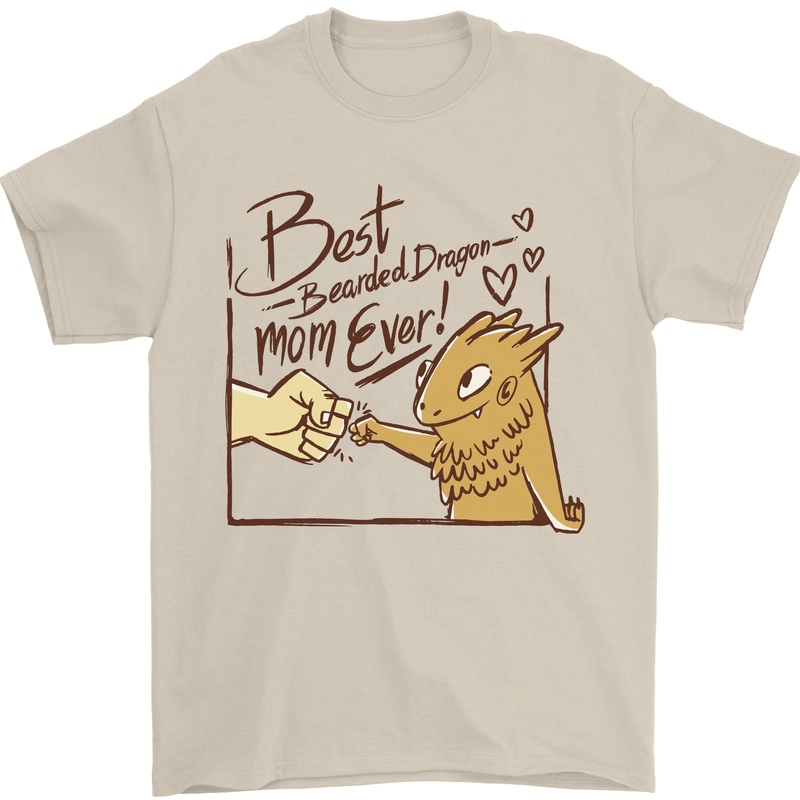 Best Bearded Dragon Mom Ever Mens T-Shirt 100% Cotton Sand