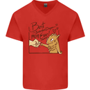 Best Bearded Dragon Mom Ever Mens V-Neck Cotton T-Shirt Red