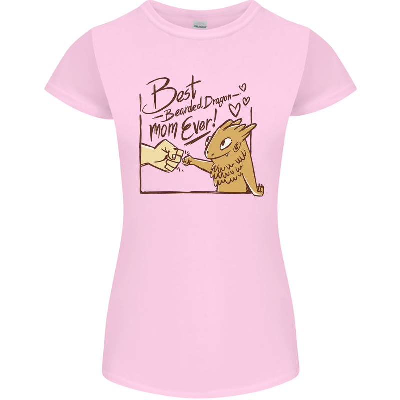 Best Bearded Dragon Mom Ever Womens Petite Cut T-Shirt Light Pink