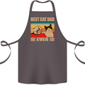 Best Cat Dad Ever Funny Father's Day Cotton Apron 100% Organic Dark Grey