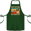 Best Cat Dad Ever Funny Father's Day Cotton Apron 100% Organic Forest Green