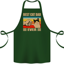 Best Cat Dad Ever Funny Father's Day Cotton Apron 100% Organic Forest Green