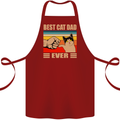 Best Cat Dad Ever Funny Father's Day Cotton Apron 100% Organic Maroon