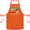 Best Cat Dad Ever Funny Father's Day Cotton Apron 100% Organic Orange