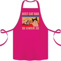 Best Cat Dad Ever Funny Father's Day Cotton Apron 100% Organic Pink