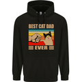 Best Cat Dad Ever Funny Father's Day Mens 80% Cotton Hoodie Black