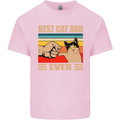 Best Cat Dad Ever Funny Father's Day Mens Cotton T-Shirt Tee Top Light Pink