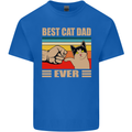 Best Cat Dad Ever Funny Father's Day Mens Cotton T-Shirt Tee Top Royal Blue
