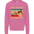 Best Cat Dad Ever Funny Father's Day Mens Sweatshirt Jumper Azalea