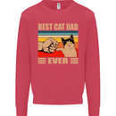 Best Cat Dad Ever Funny Father's Day Mens Sweatshirt Jumper Heliconia