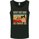 Best Cat Dad Ever Funny Father's Day Mens Vest Tank Top Black